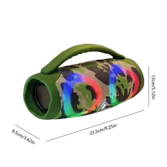 Portable Waterproof High Power Bluetooth Speaker RGB Colorful Light Wireless Subwoofer 360 Stereo Surround TWS FM Boombox