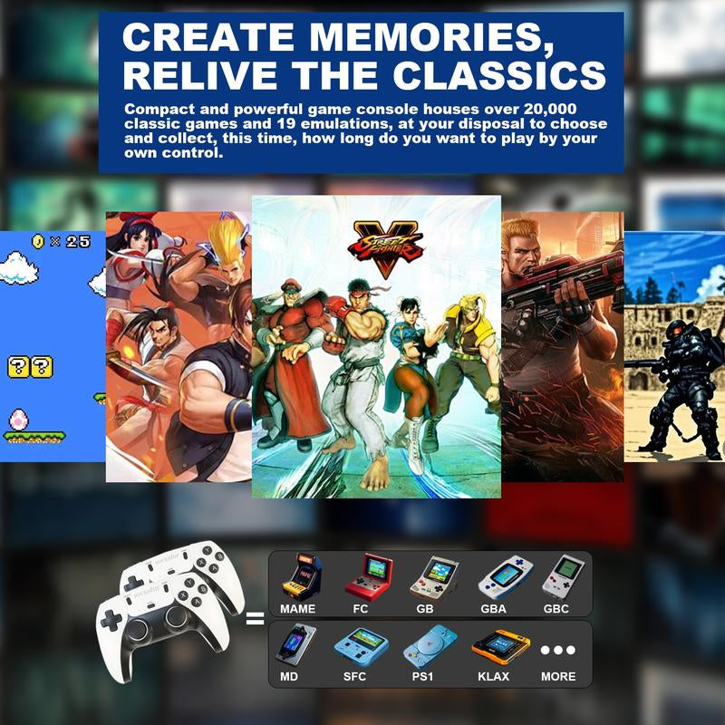[New Year Sale] 4K HDMI Output - 25000+ Games Wireless Retro Game Console Stick Pro, Retro Plug and Play Video Game Stick, 26 Emulators, 2.4G Wireless Controllers Gaming Usb Game Stick 4K Pro