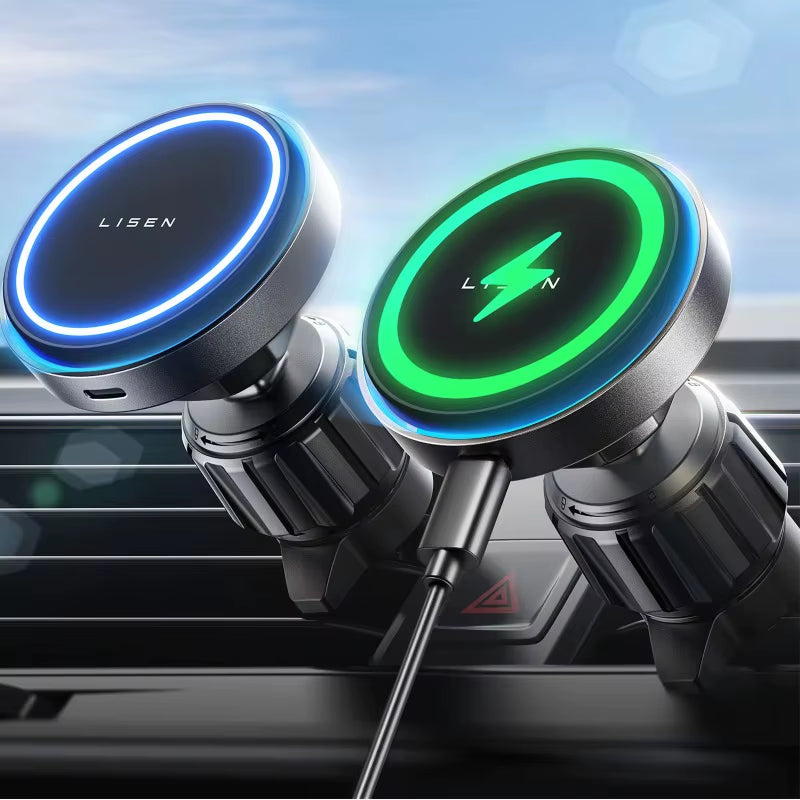 for Magsafe Car Mount Charger Wireless Car Charger Hands Free 15W Magnetic Car Phone Charger for Iphone Vent Phone Mount