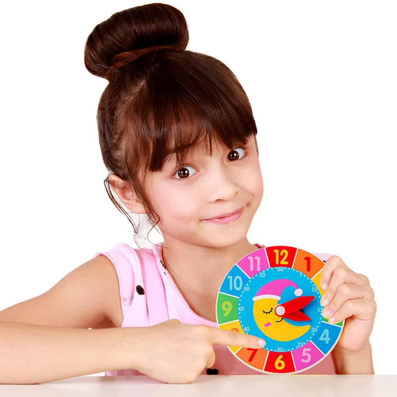 Montessori Children'S Clock Toys Cognitive Digital Time Fun Learning Games Clocks Early Learning Educational Toys for Children