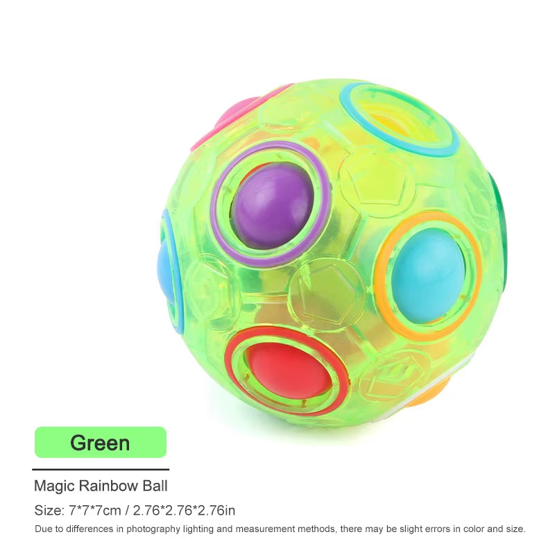 Creative Magic Rainbow Puzzle Ball Fidget anti Stress Toys for Children Adult Stress Relief Colors Matching Ball Fun Games Gifts