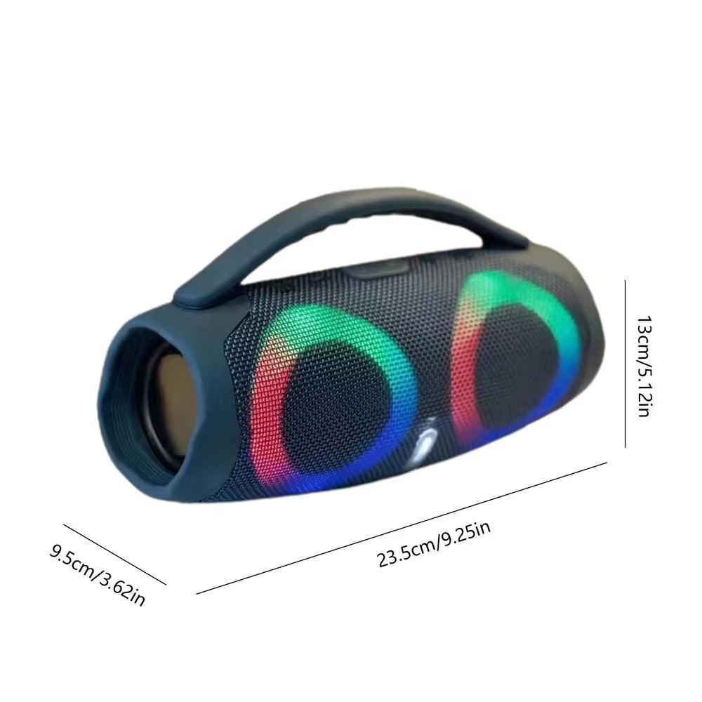 Portable Waterproof High Power Bluetooth Speaker RGB Colorful Light Wireless Subwoofer 360 Stereo Surround TWS FM Boombox