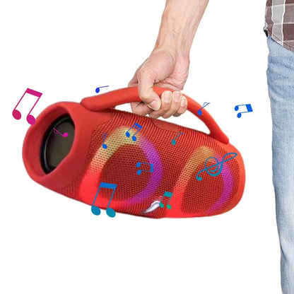 Portable Waterproof High Power Bluetooth Speaker RGB Colorful Light Wireless Subwoofer 360 Stereo Surround TWS FM Boombox