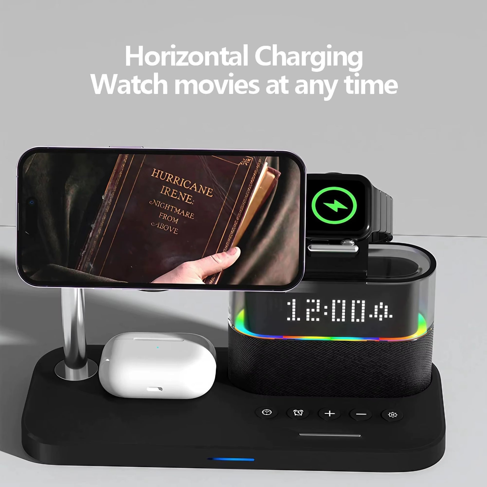 Magnetic Wireless Charging Stand for Iphone 15/14/13/12, Iwatch Ultra/8/7/6/5, Airpods 3/2/Pro, Samsung