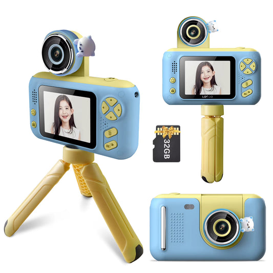 Kids Digital Camera Mini Video Camera for Kids 1080P 40MP with Mini Tripod Birthday Christmas Gift for Boys Girls Kids