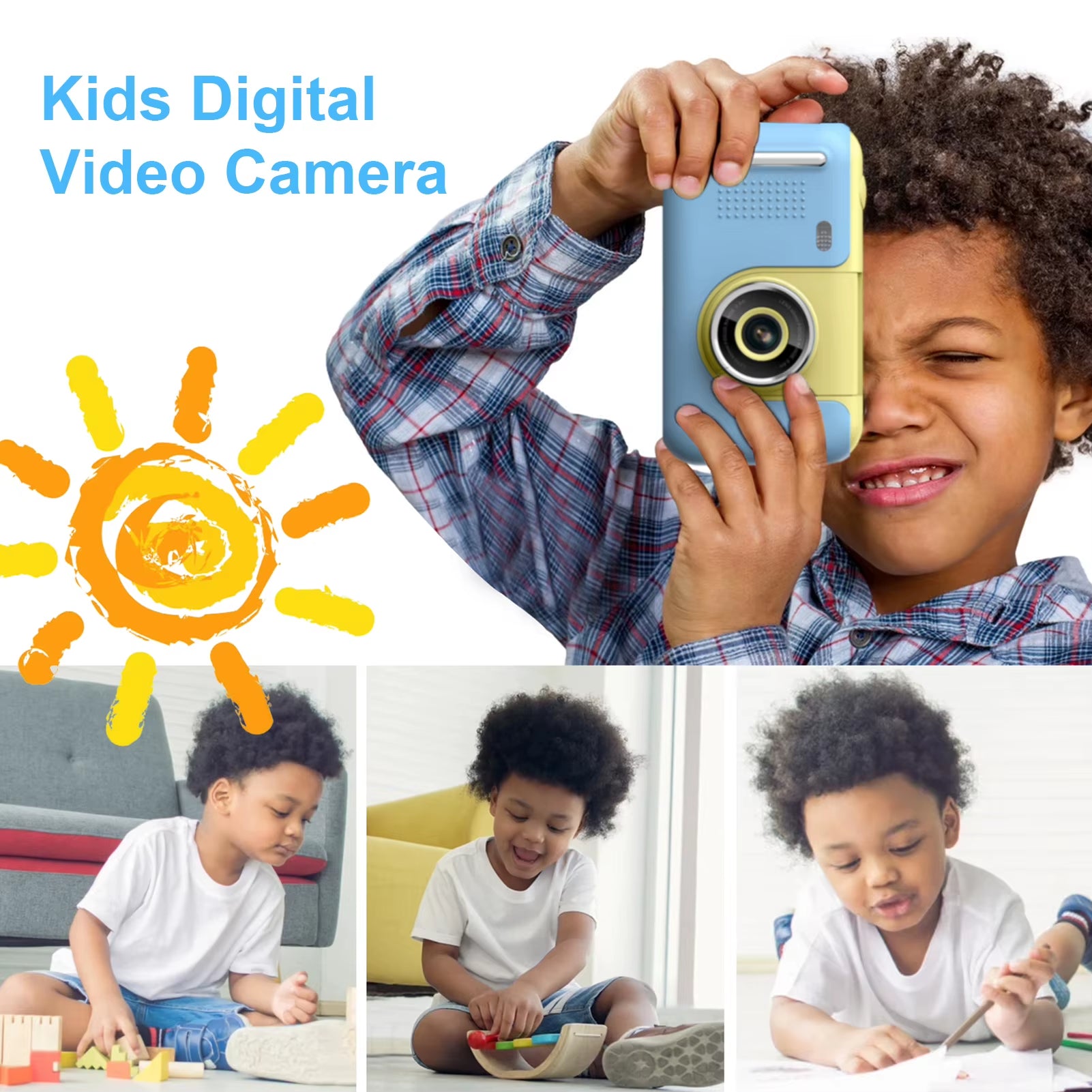Kids Digital Camera Mini Video Camera for Kids 1080P 40MP with Mini Tripod Birthday Christmas Gift for Boys Girls Kids
