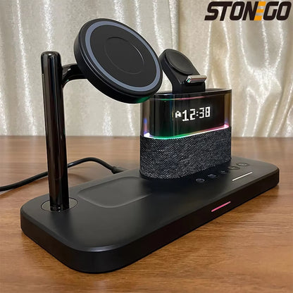 Magnetic Wireless Charging Stand for Iphone 15/14/13/12, Iwatch Ultra/8/7/6/5, Airpods 3/2/Pro, Samsung