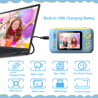 Kids Digital Camera Mini Video Camera for Kids 1080P 40MP with Mini Tripod Birthday Christmas Gift for Boys Girls Kids