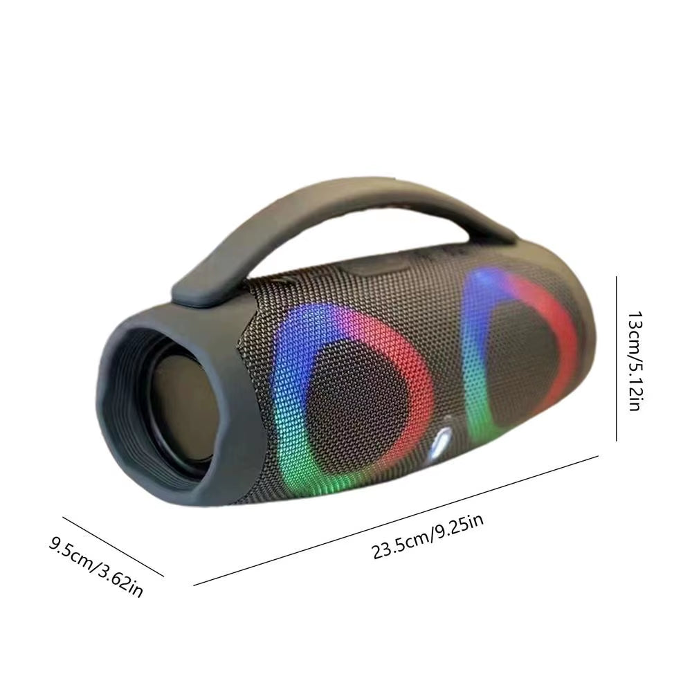 Portable Waterproof High Power Bluetooth Speaker RGB Colorful Light Wireless Subwoofer 360 Stereo Surround TWS FM Boombox