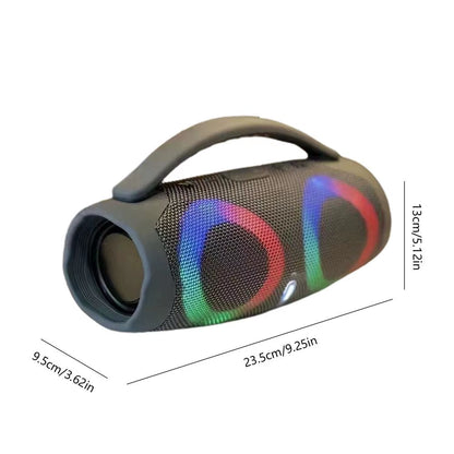 Portable Waterproof High Power Bluetooth Speaker RGB Colorful Light Wireless Subwoofer 360 Stereo Surround TWS FM Boombox