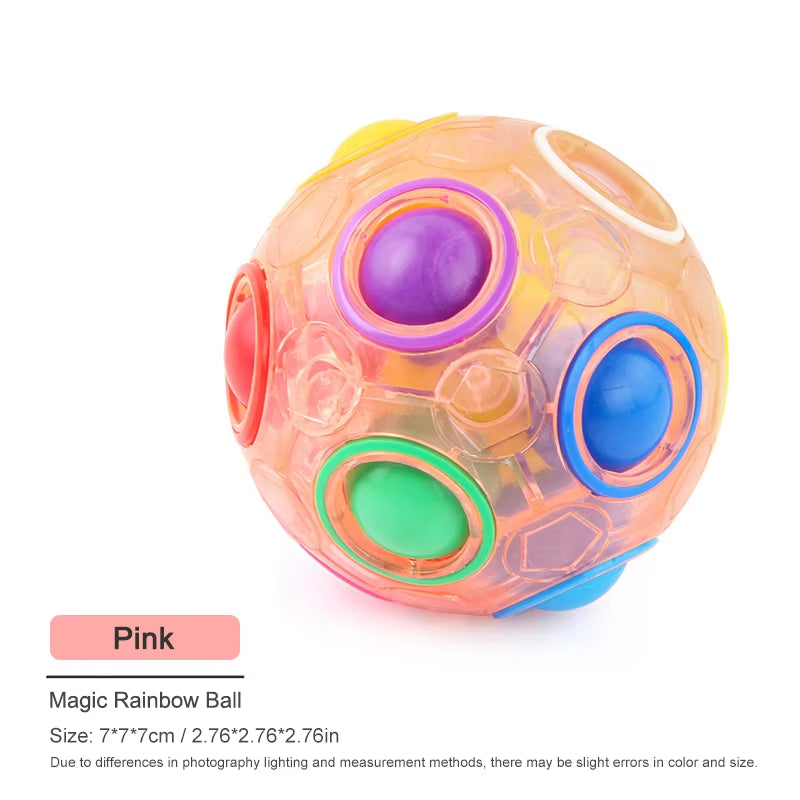 Creative Magic Rainbow Puzzle Ball Fidget anti Stress Toys for Children Adult Stress Relief Colors Matching Ball Fun Games Gifts