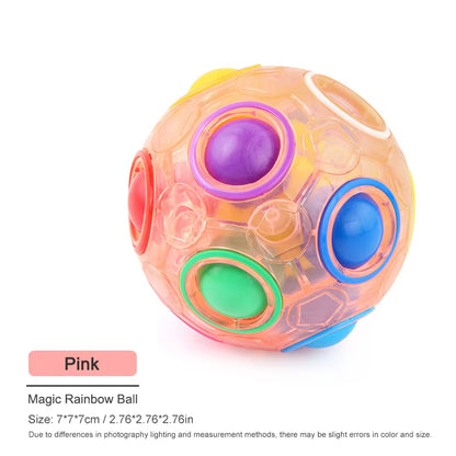 Creative Magic Rainbow Puzzle Ball Fidget anti Stress Toys for Children Adult Stress Relief Colors Matching Ball Fun Games Gifts