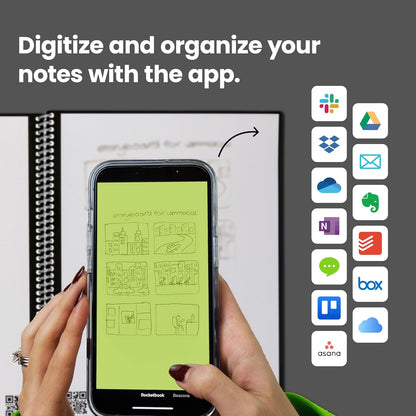 Core Reusable Spiral Notebook, Letter Size 8.5X11, Teal - Lined Pages, App-Connected, Erasable, Durable Cover, Ideal for School, Work, and Creative Projects