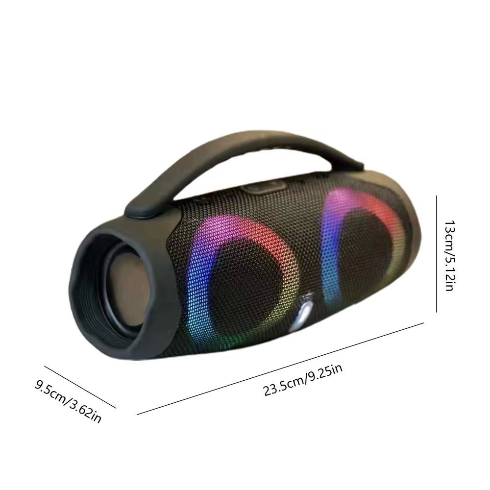 Portable Waterproof High Power Bluetooth Speaker RGB Colorful Light Wireless Subwoofer 360 Stereo Surround TWS FM Boombox