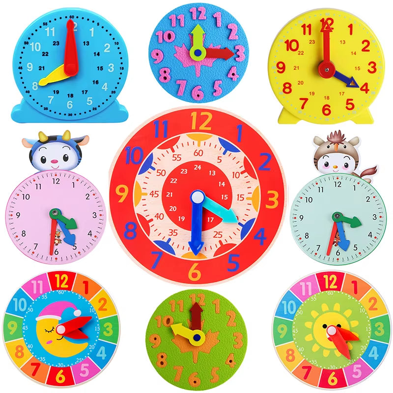 Montessori Children'S Clock Toys Cognitive Digital Time Fun Learning Games Clocks Early Learning Educational Toys for Children