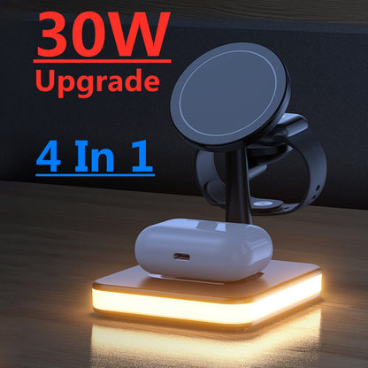 4 in 1 Magnetic Wireless Charger Stand Fast Charging Dock Station