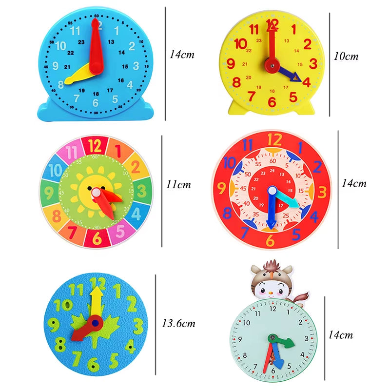 Montessori Children'S Clock Toys Cognitive Digital Time Fun Learning Games Clocks Early Learning Educational Toys for Children